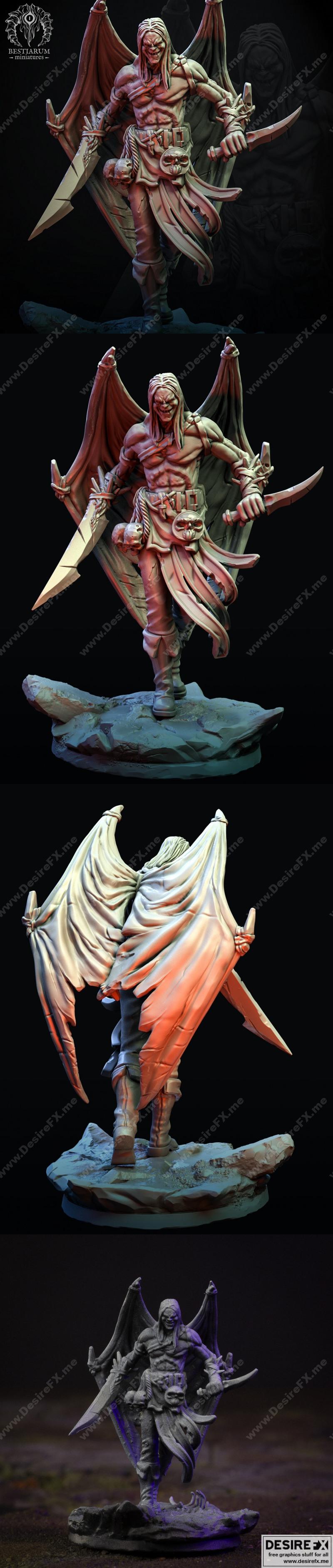 Bestiarum迷你模型：斯克罗戈特狂热者立姿 3D打印版|Bestiarum Miniatures – Skragoth Zealot Pose 3 – 3D Print Model