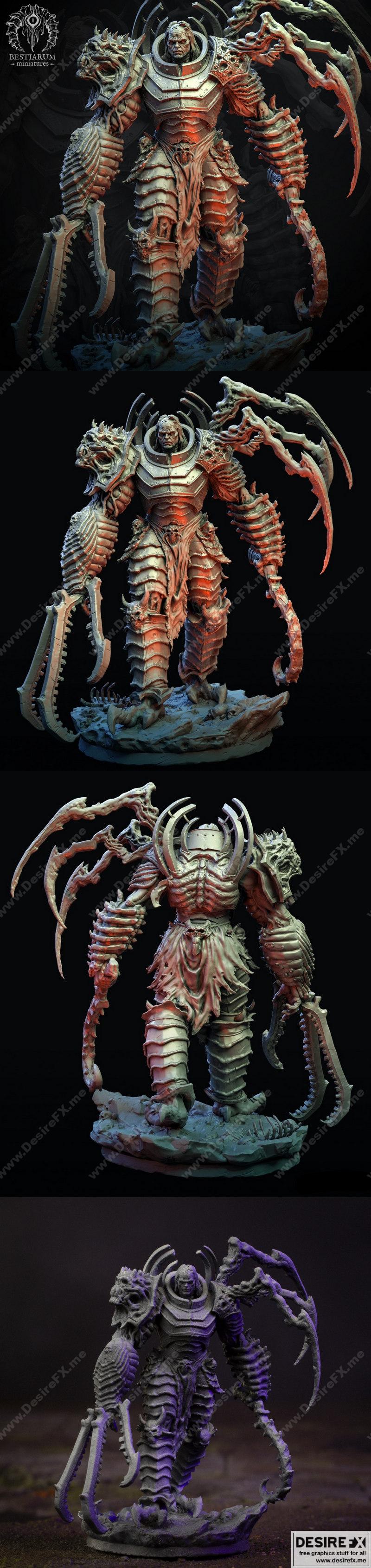 最佳生物迷你模型 - 斯卡戈斯掠夺者姿态 3D打印模型|Bestiarum Miniatures – Scragoth Raider Pose 1 – 3D Print Model
