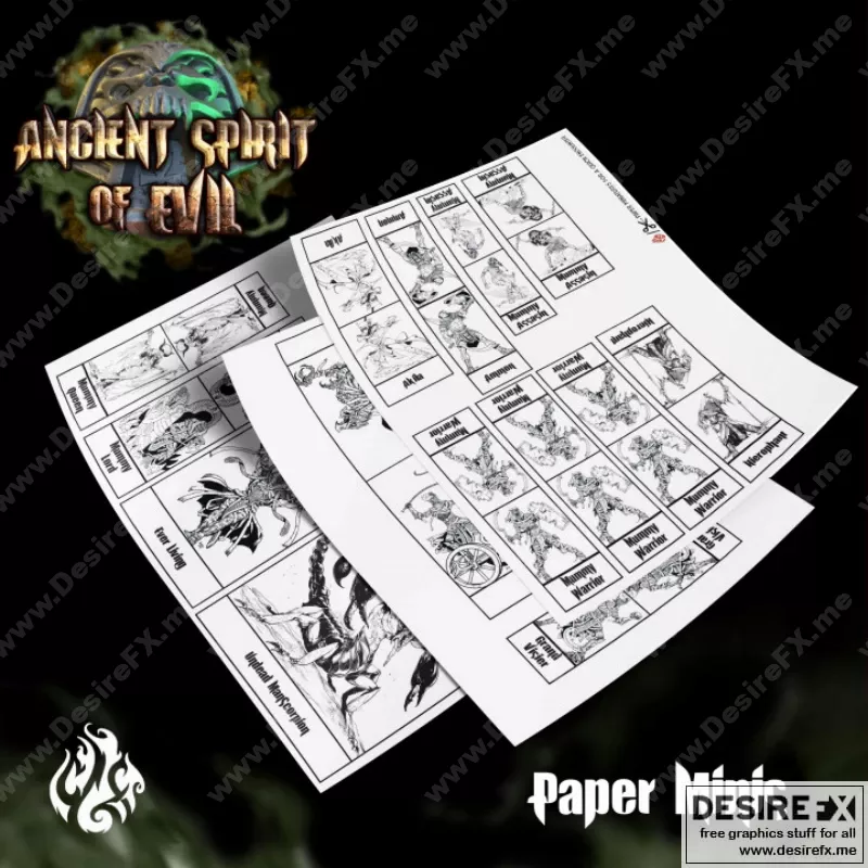 怪物模板纸模及战场地图——3D打印模型STL|Monster Templates Paper miniatures and Battle Maps – 3D Print Model STL