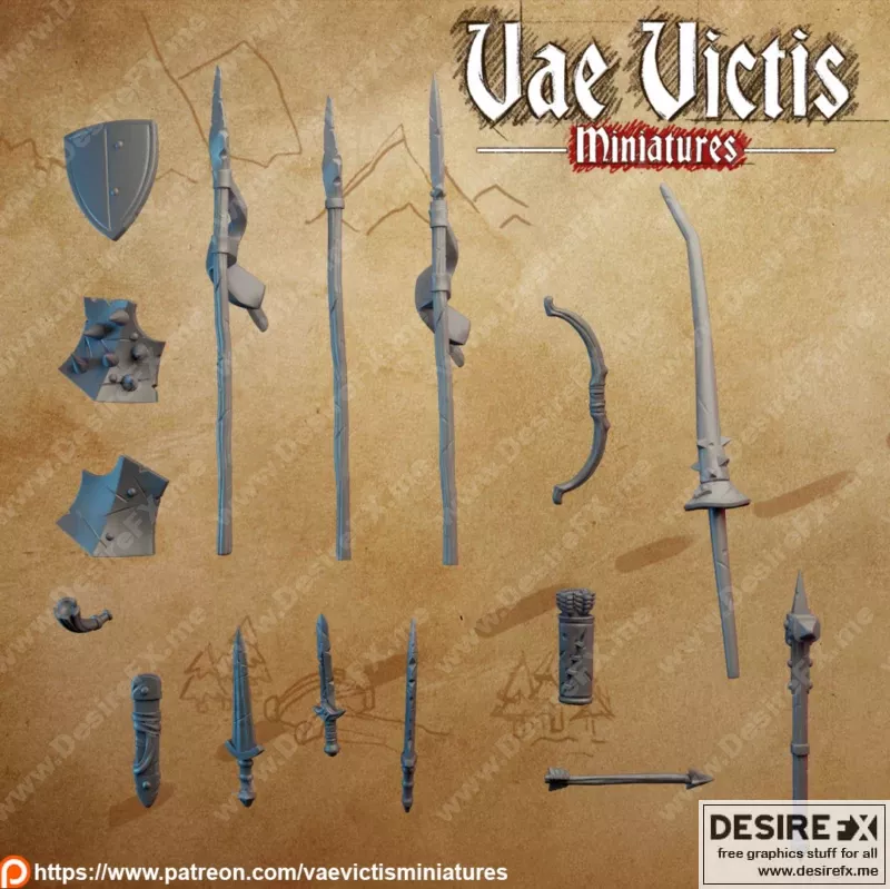 3D打印模型：战锤武器套装|PROP WEAPONS – 3D Print Model STL