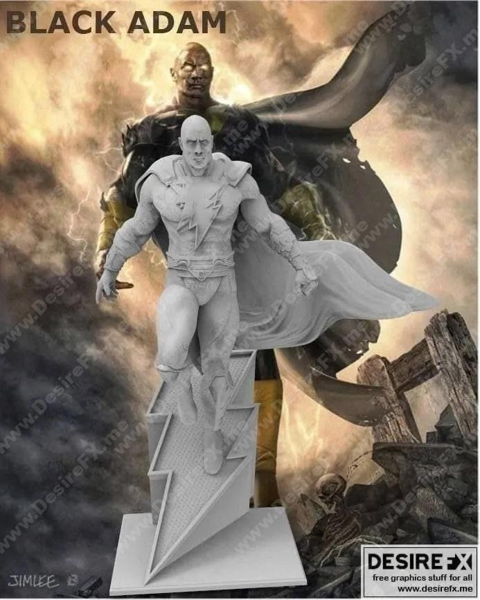 黑亚当 3D打印模型|Black Adam The Rock – 3D Print Model STL