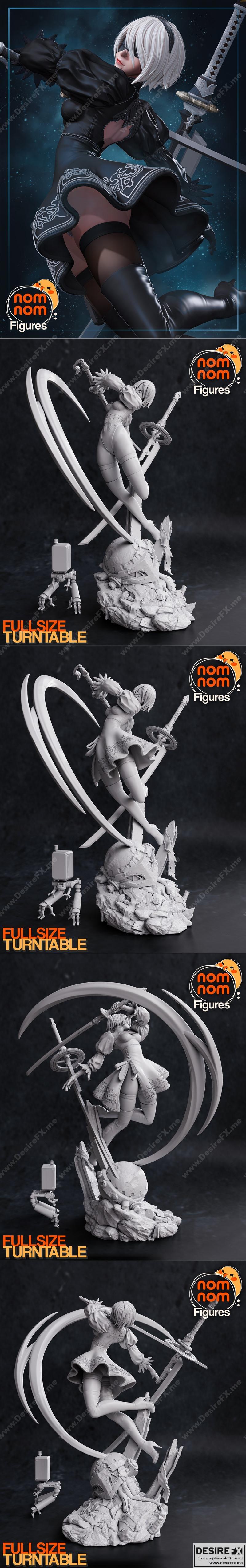 3D打印模型：尼尔：自动人形 - 伊诺西斯|2b – Nier Automata – 3D Print Model STL