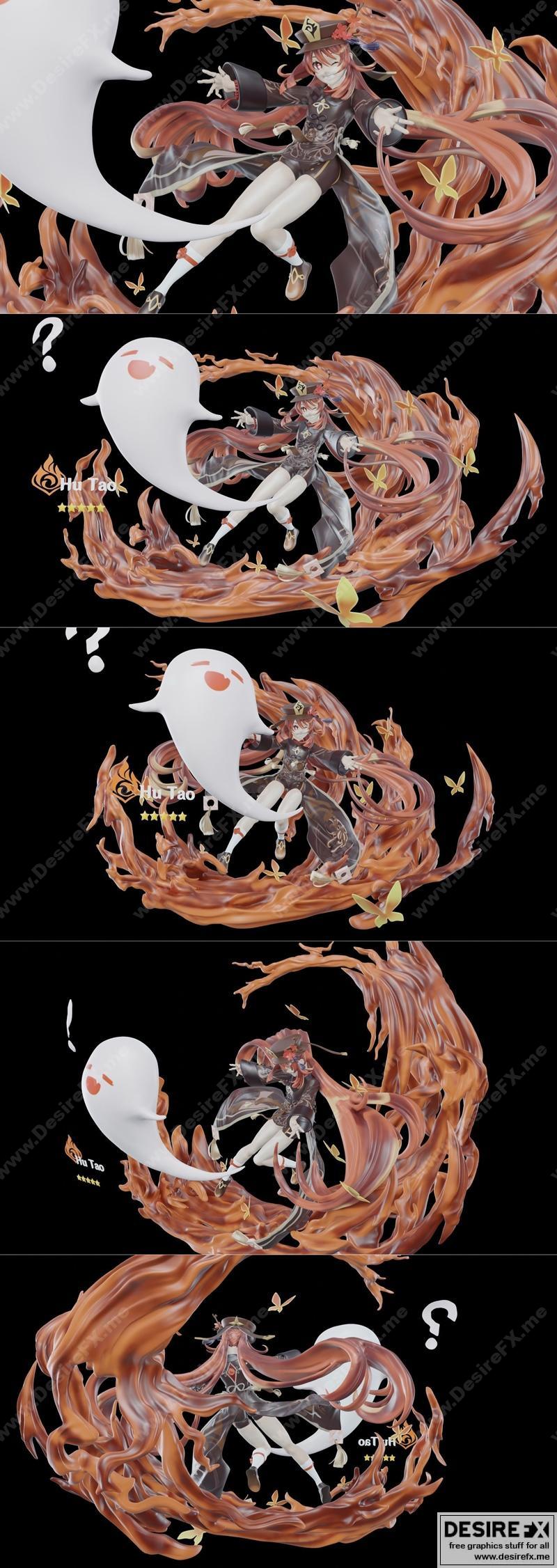 Hutao 3D打印模型|Hutao Statue – 3D Print Model STL