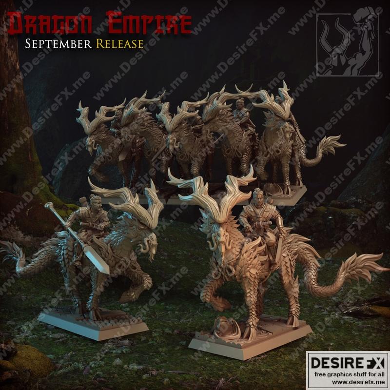 龙帝国——龙骑士3D打印模型|Dragon Empire – Kirin Riders – 3D Print Model