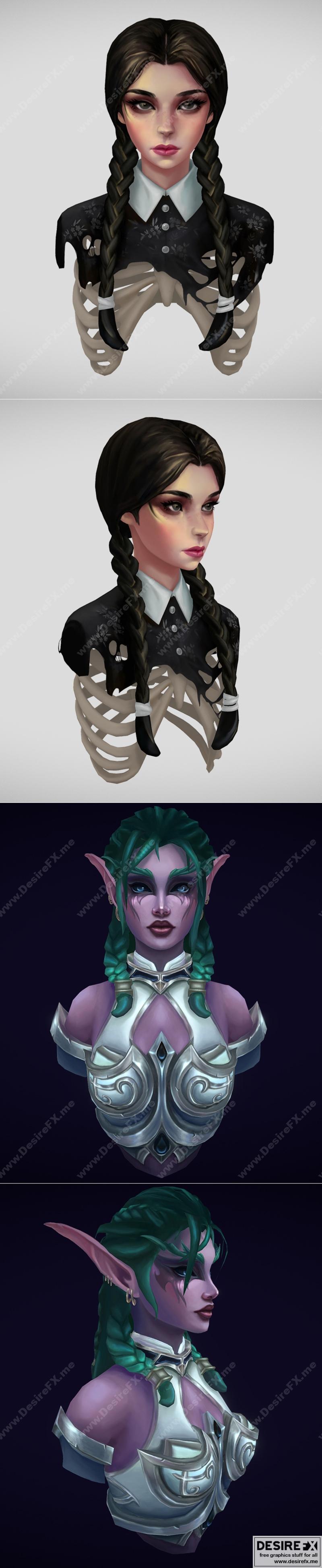 周三与夜战者——3D打印模型|Wednesday and Night Warrior – 3D Print Model STL