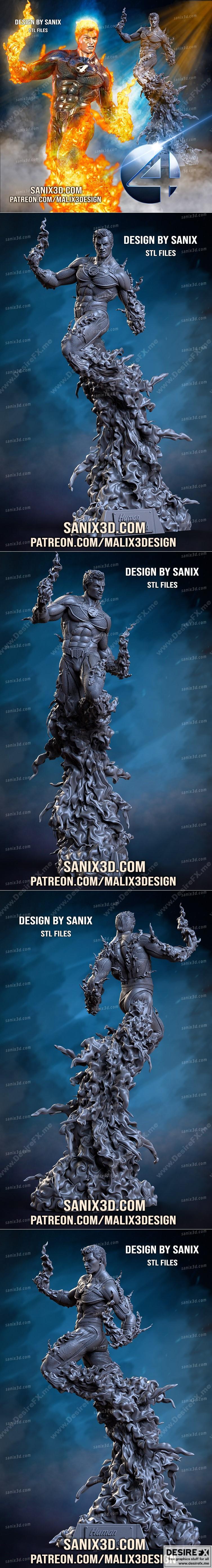 人类火炬 3D打印模型|Human Torch – 3D Print Model STL