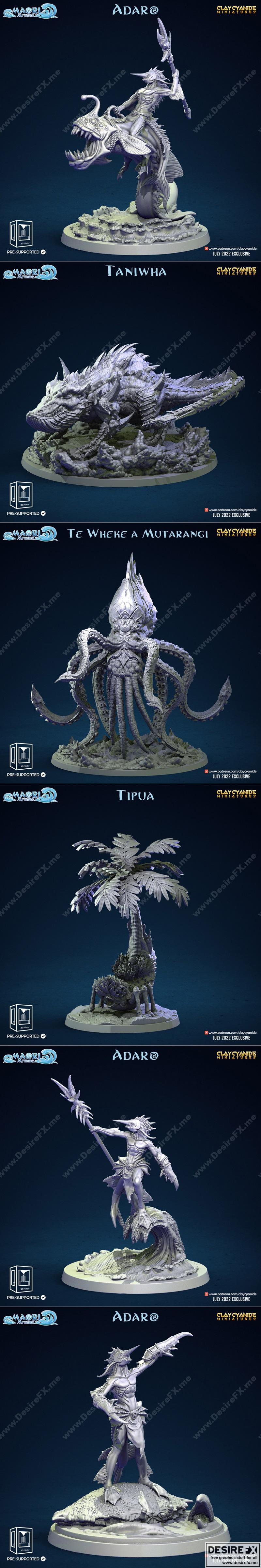 孟加拉神话迷你模型——3D打印雕塑STL|Clay Cyanide Miniatures – Maori Mythos – 3D Print Model STL