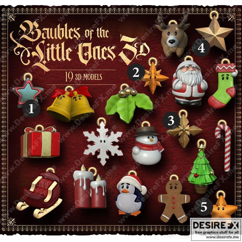 瑞吉英雄圣诞节——小家伙们的装饰品3D打印模型|Raging Heroes Xmas – Baubles of the Little Ones 3D – 3D Print Model STL