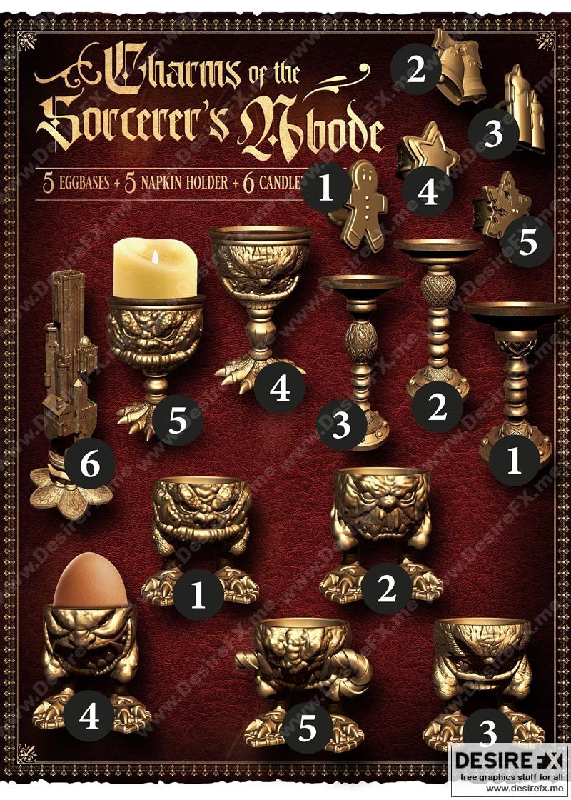 瑞吉英雄圣诞节——法师居所的魔力 charms 3D打印模型|Raging Heroes Xmas – Charms of the Sorcerer’s Abode – 3D Print Model STL