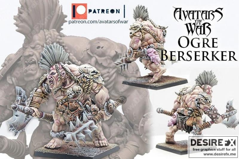 战争之化身——巨兽狂战士 3D打印模型|Avatars of War – Ogre Berserker – 3D Print Model STL