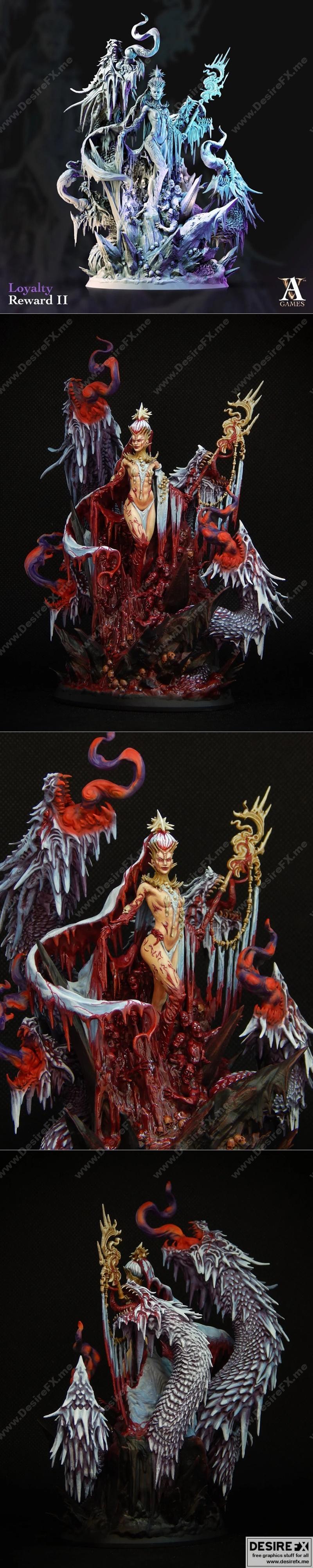Frenya冰霜女王 3D打印模型|Frenya the Ice Queen – 3D Print Model STL