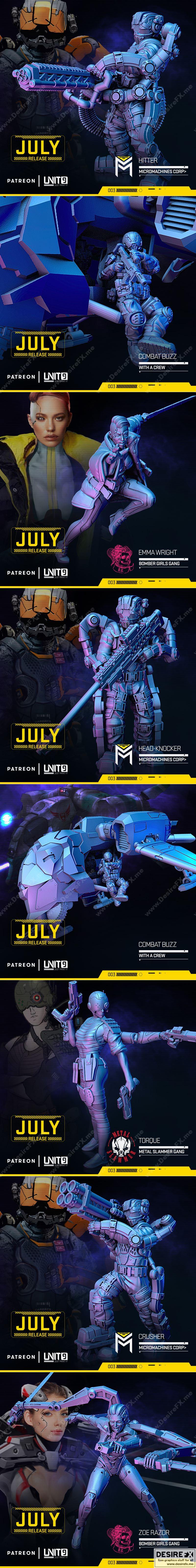 Unit9 7月2021作品：3D打印模型STL文件——《末日之塔》角色“艾莉娅”模型|Unit9 July 2021 – 3D Print Model STL