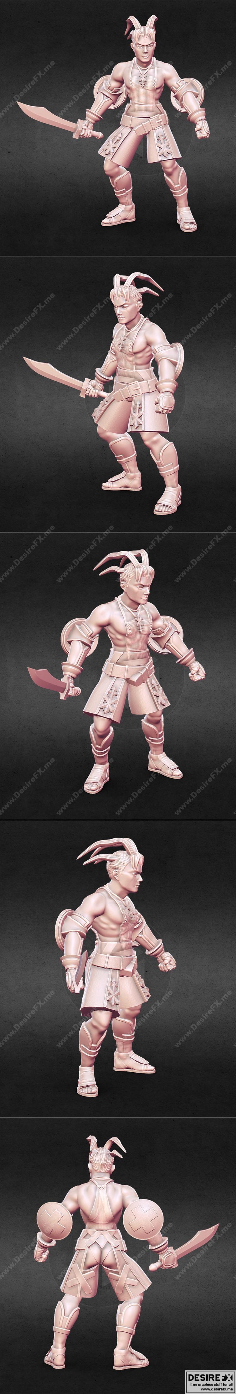 Ashley Riot 3D打印模型：Vagrant Story角色雕塑|Ashley Riot Vagrant Story – 3D Print Model STL