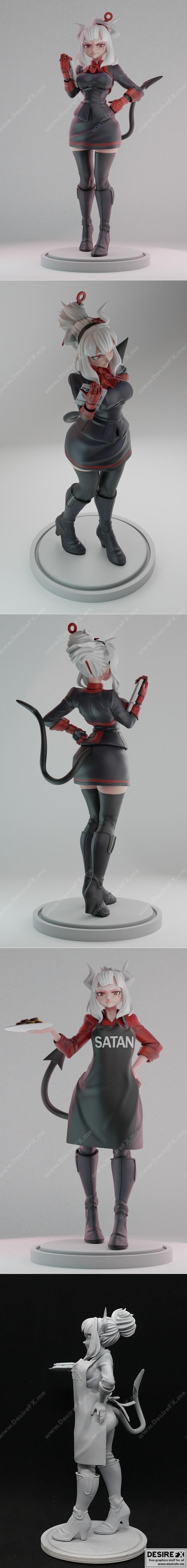 玛伊德路西法与围裙路西法 3D打印模型|Maid Lucifer and Apron Lucifer – 3D Print Model STL