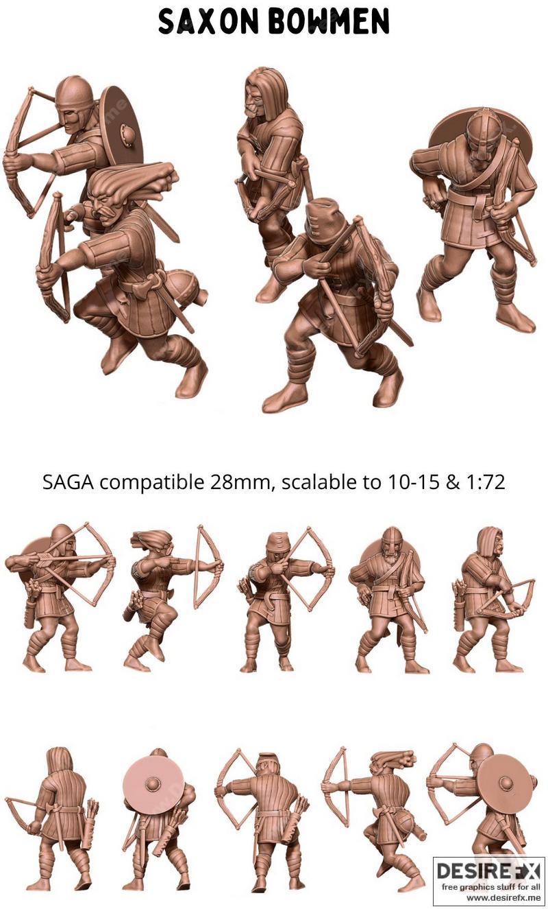 萨克森弓手 3D打印模型|Saxon Bowmen – 3D Print Model
