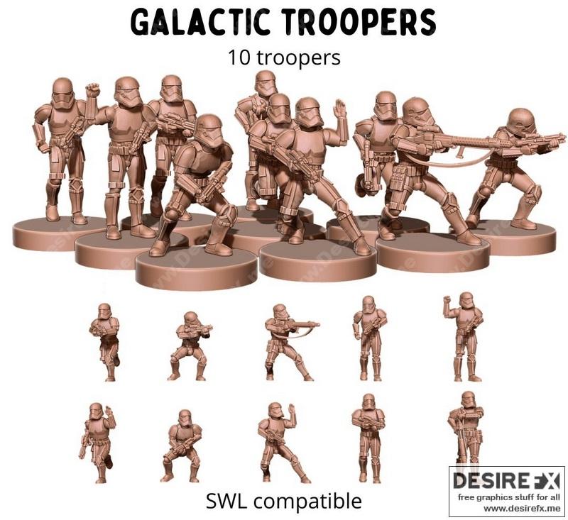 银河战士——3D打印模型|Galactic Troopers – 3D Print Model