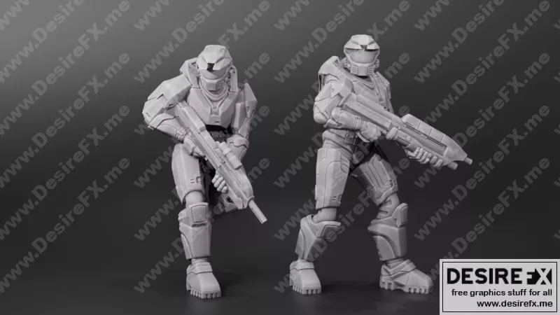 吉奥尔吉奥·多纳托 Spartan系列角色3D打印模型（Halo）|Giorgio Donato – Spartan – Pack 2 [Halo] – 3D Print Model STL