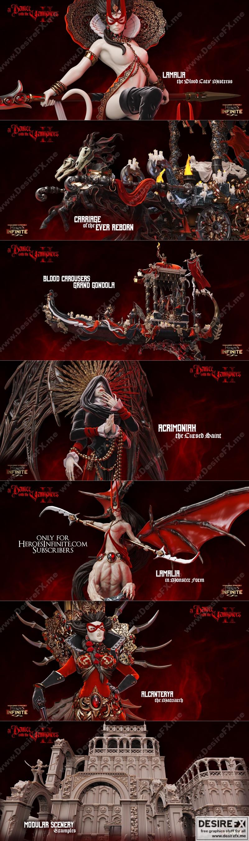 英雄无限——与吸血鬼的共舞 3D打印模型|Heroes Infinite – A Dance with the Vampires October 2022 – 3D Print Model STL