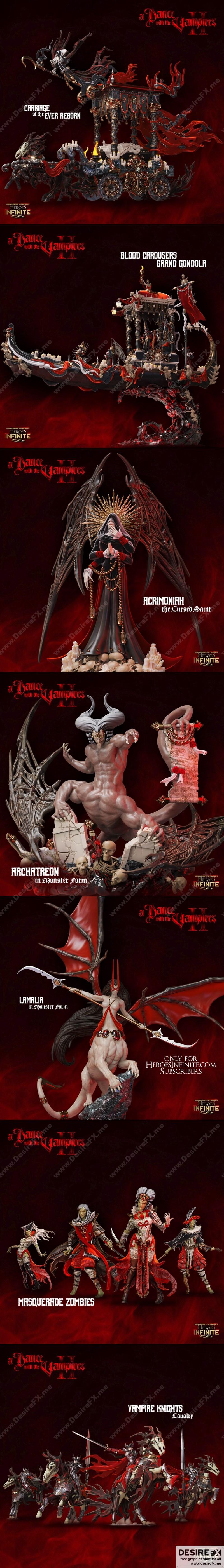 英雄无限——与吸血鬼的共舞 3D打印模型|Heroes Infinite – A Dance with the Vampires October 2022 – 3D Print Model STL