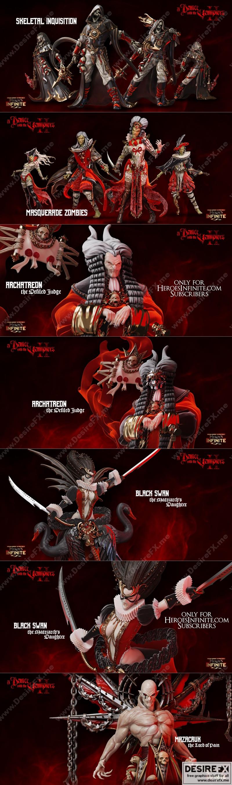 英雄无限——与吸血鬼的共舞 3D打印模型|Heroes Infinite – A Dance with the Vampires October 2022 – 3D Print Model STL