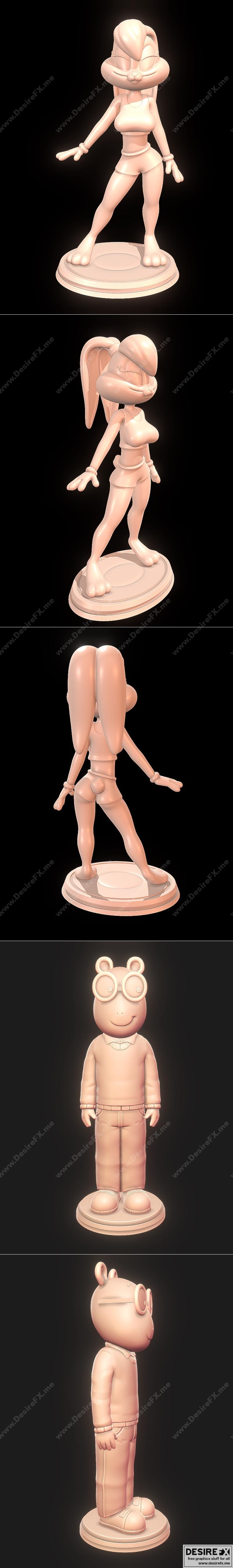 乐高兔 – 乐高兔与阿瑟 – 3D打印模型|Lola Bunny – Looney Tunes and Arthur – 3D Print Model STL