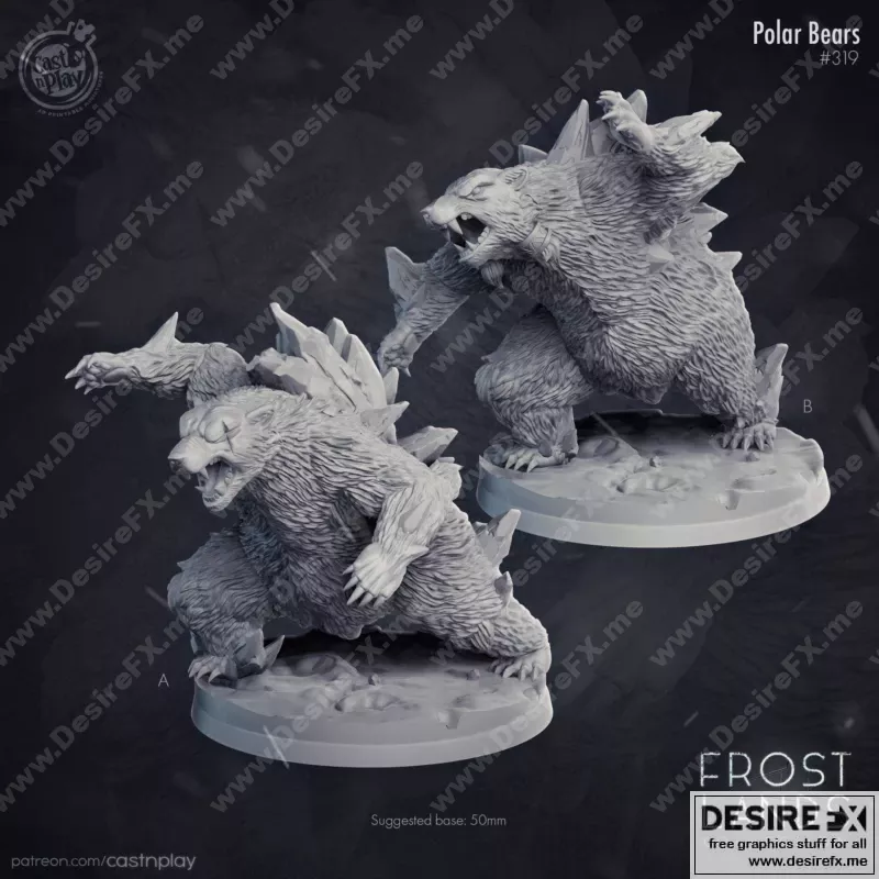 北极熊 - 3D打印模型 STL|Polar Bear – 3D Print Model STL