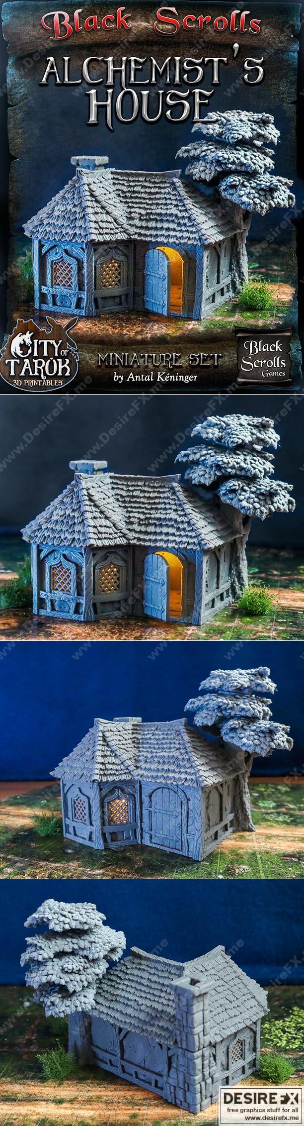 塔罗之城 阿尔chemist居所 3D打印模型|City of Tarok – Alchemists House – 3D Print Model STL