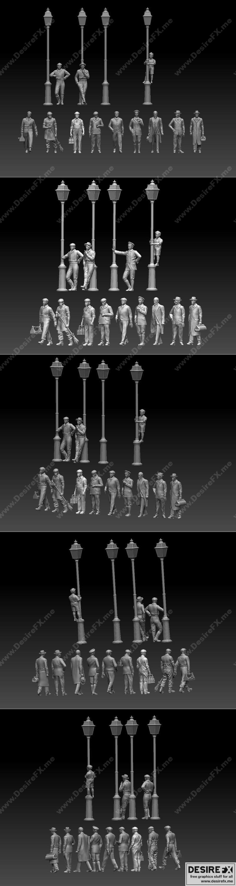城镇居民 - 3D打印模型|Townpeople – 3D Print Model STL