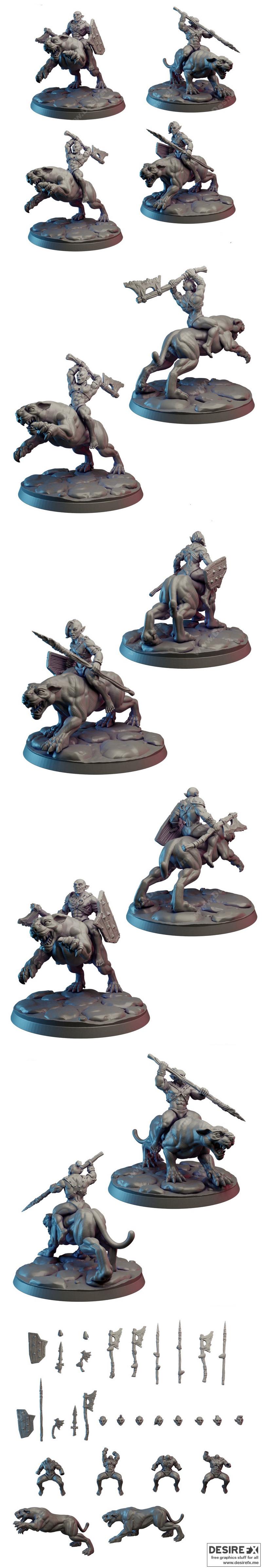 瓦尔维特·模块化猎豹套装——3D打印模型|Vae Victis – Modular Panthers Pack – 3D Print Model