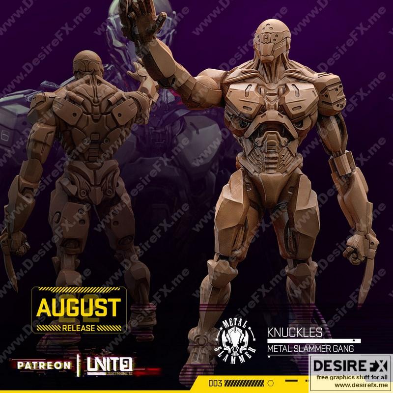 Unit9 Knuckles V3 3D打印模型|Unit9 – Knuckles V3 – Metal Slammer Gang – 3D Print Model