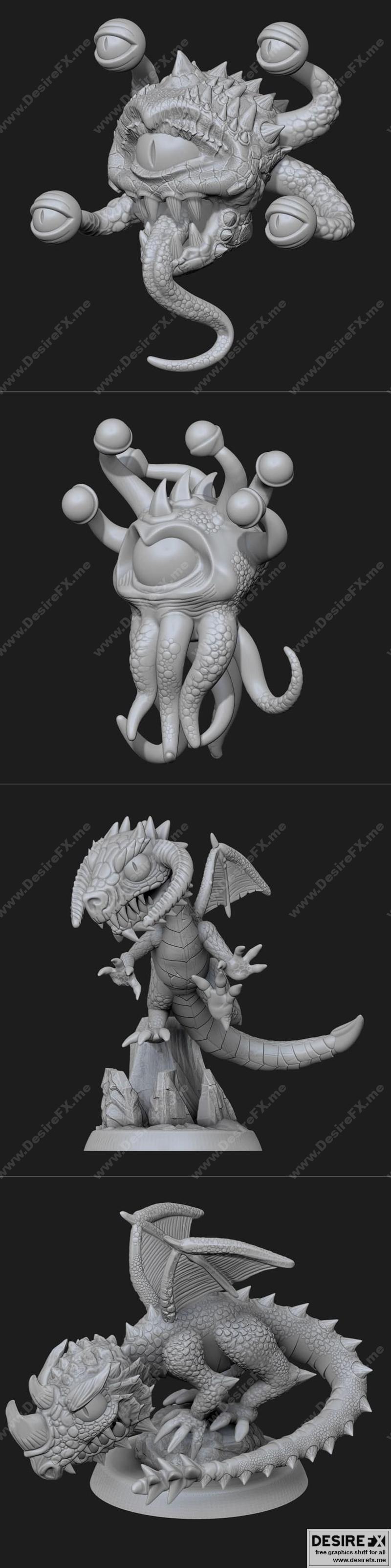 骰子头套组 - 3D打印模型|Dice Heads Pack – 3D Print Model STL