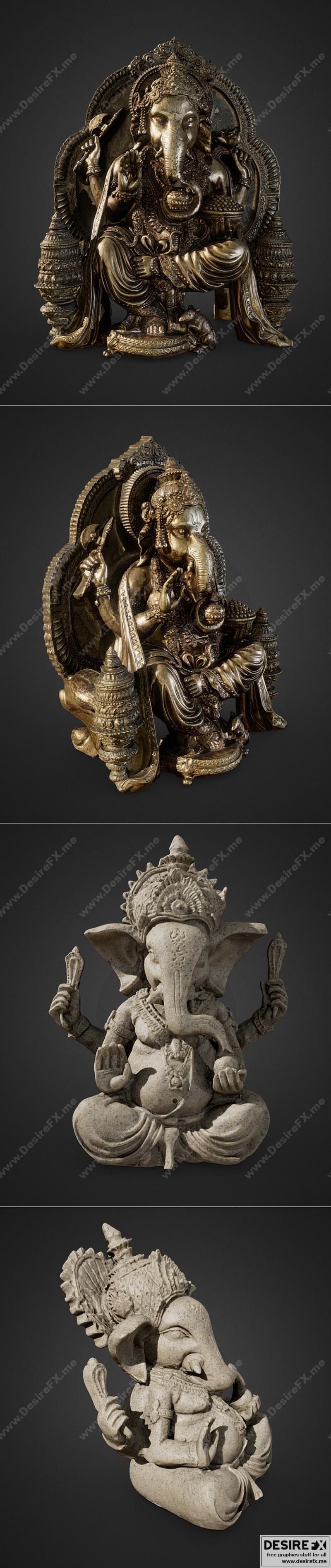 史诗迦南与迦南石——3D打印模型|Epic Ganesha and Ganesha Stone – 3D Print Model STL