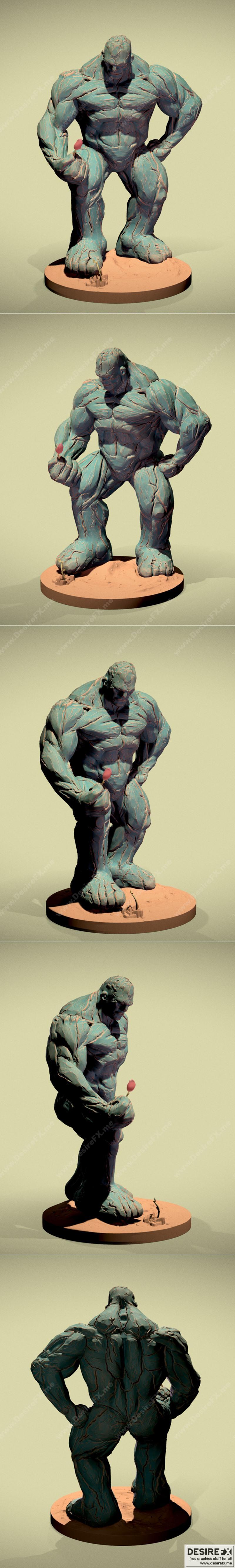 岩浆外星人 - 3D打印模型 STL|Rocky Alien – 3D Print Model STL