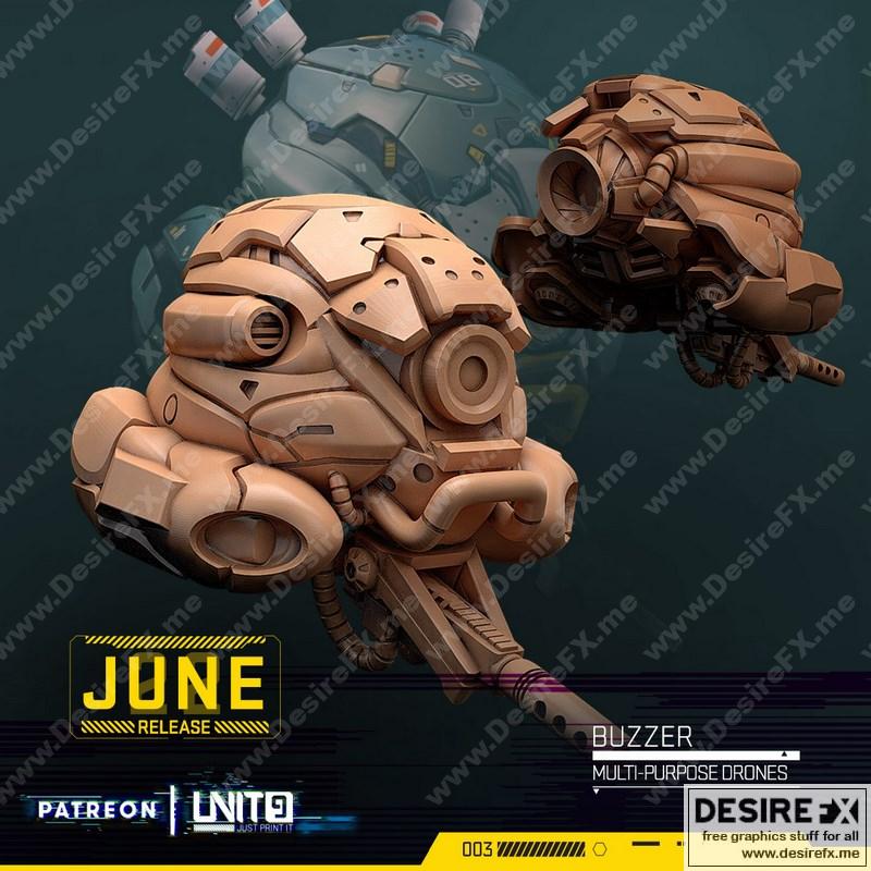 9区蜂鸣器——多用途无人机3D打印模型|Unit9 – Buzzer – Multi-Purpose Drones – 3D Print Model