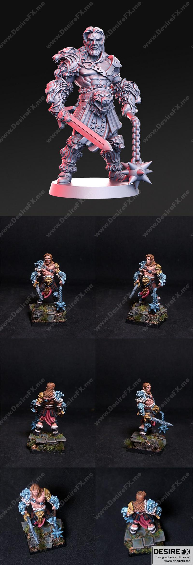 狮鹫·野蛮人·3D打印模型|Lionel – Barbarian – 3D Print Model