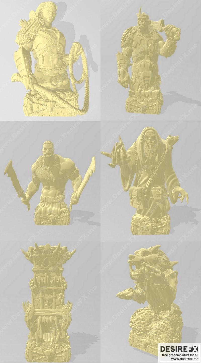 奥术棋盘3D打印模型|Orc Chess Set – 3D Print Model