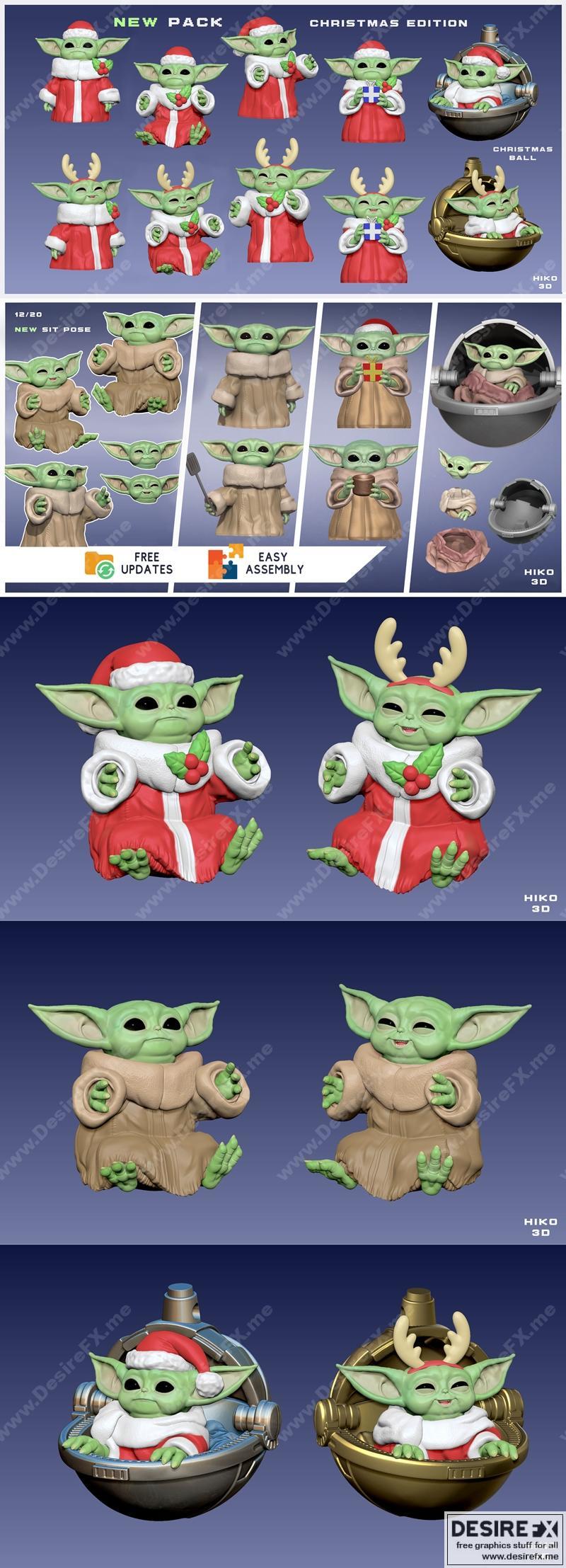 宝宝尤达 3D打印模型|The Child – GROGU – Baby Yoda – The Mandalorian – Star Wars – 3D Print Model STL