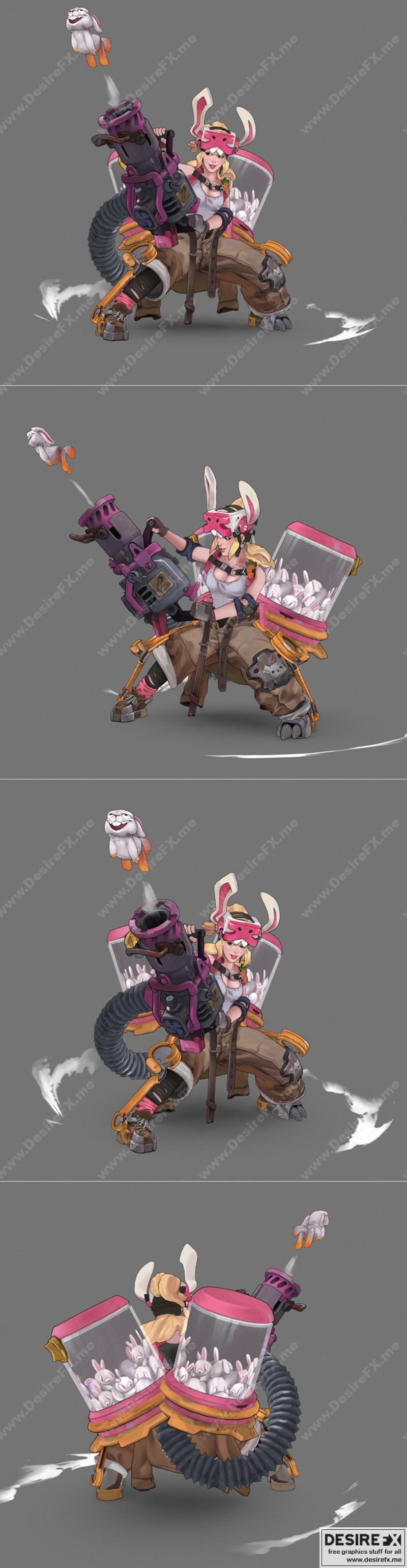 3D打印模型：艺术枪手胶囊玩具|Capsule Toy Artillerist – 3D Print Model STL