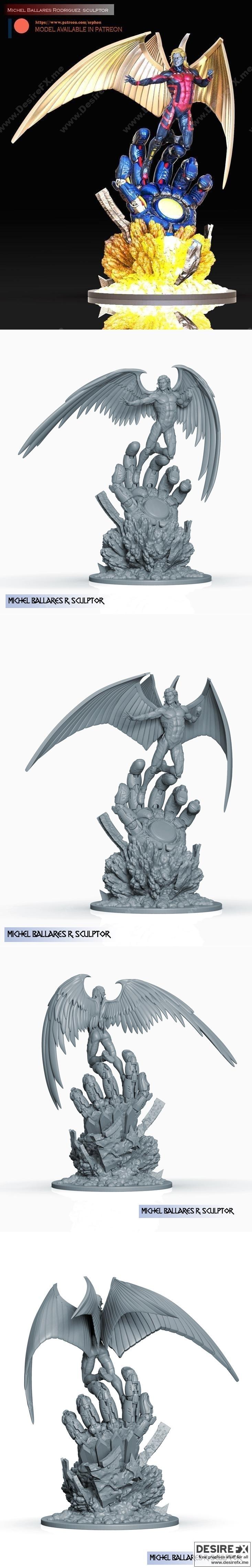 X战警天使角色3D打印模型|X-MEN Archangel Fanart by Creative Geek MB – 3D Print Model STL