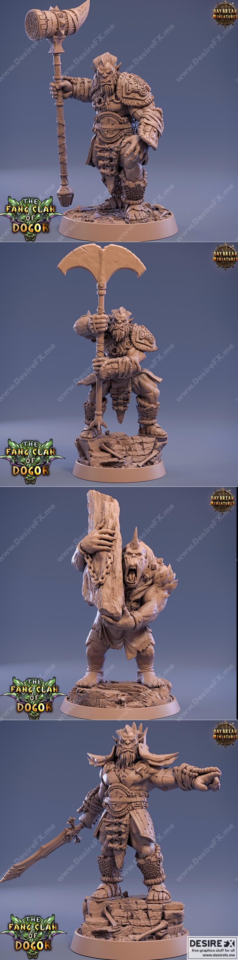 狗尔宇宙 Fang族 3D打印模型|Daybreak Miniatures – The Fang Clan of Dogor August 2022 – 3D Print Model STL