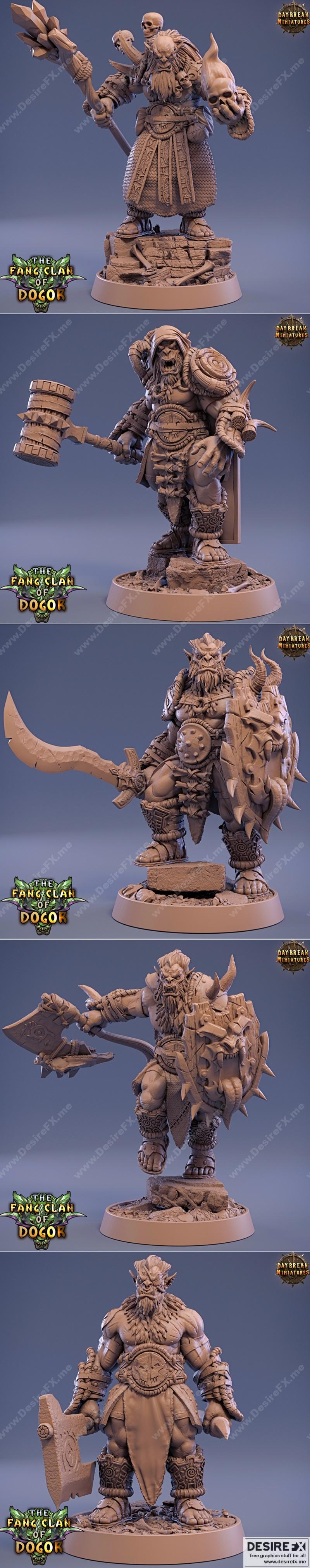 狗尔宇宙 Fang族 3D打印模型|Daybreak Miniatures – The Fang Clan of Dogor August 2022 – 3D Print Model STL