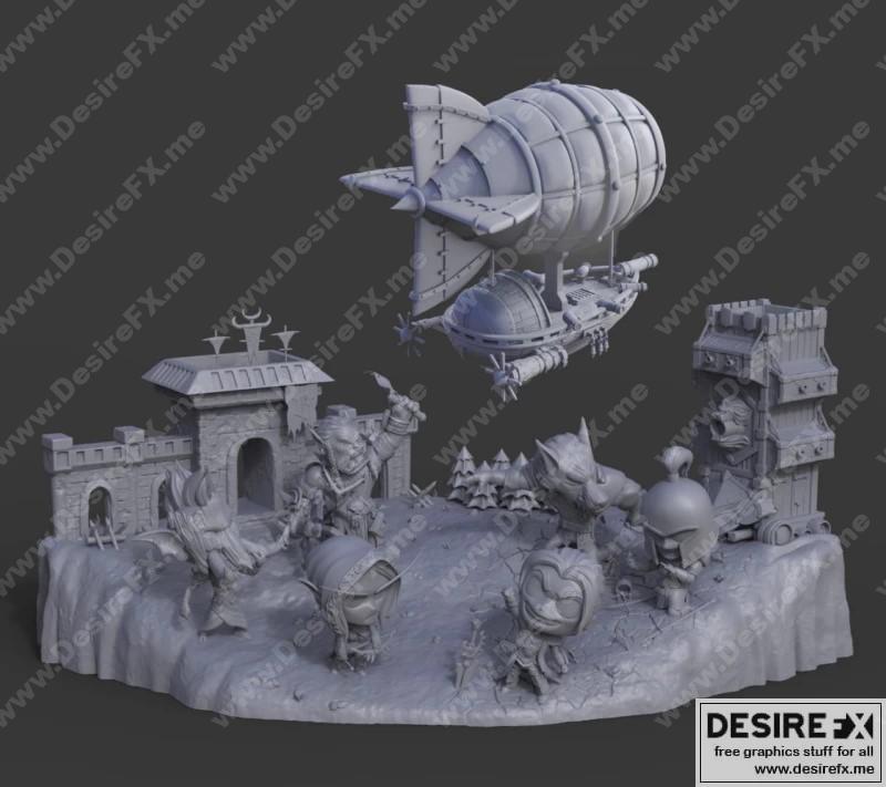 魔兽世界 3D打印模型 伊利丹|Warcraft Diorama