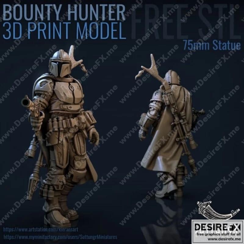 3D打印模型： bounty hunter 动作角色模型|Bounty hunter – 3D Print Model STL