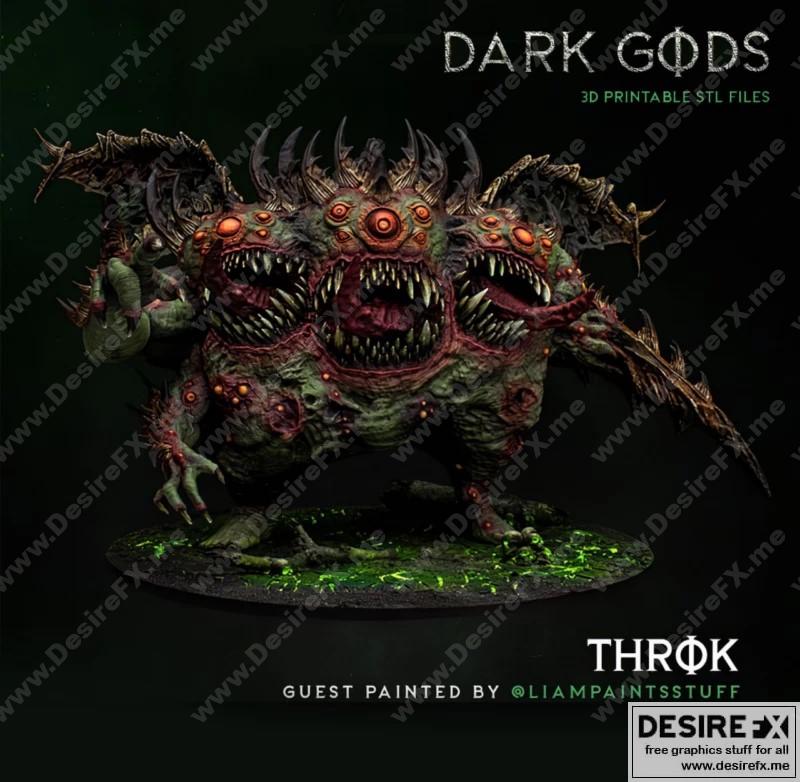 Archvillain Games《Throk》暗神 3D打印模型|Archvillain Games – Throk – Dark Gods – 3D Print Model STL