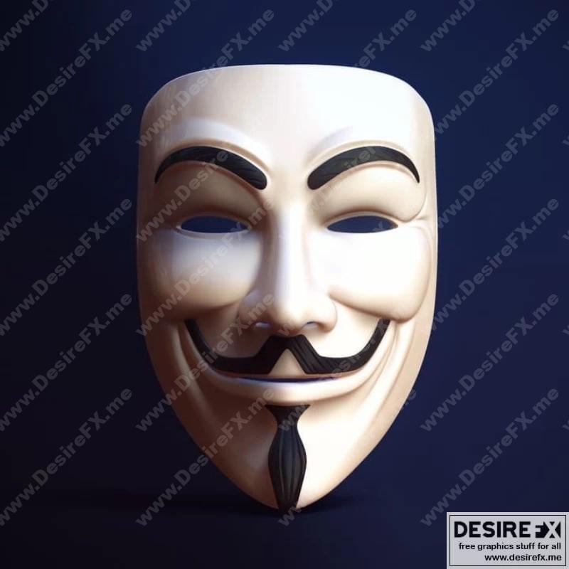 匿名面具 - 3D打印模型|Anonimus mask – 3D Print Model STL