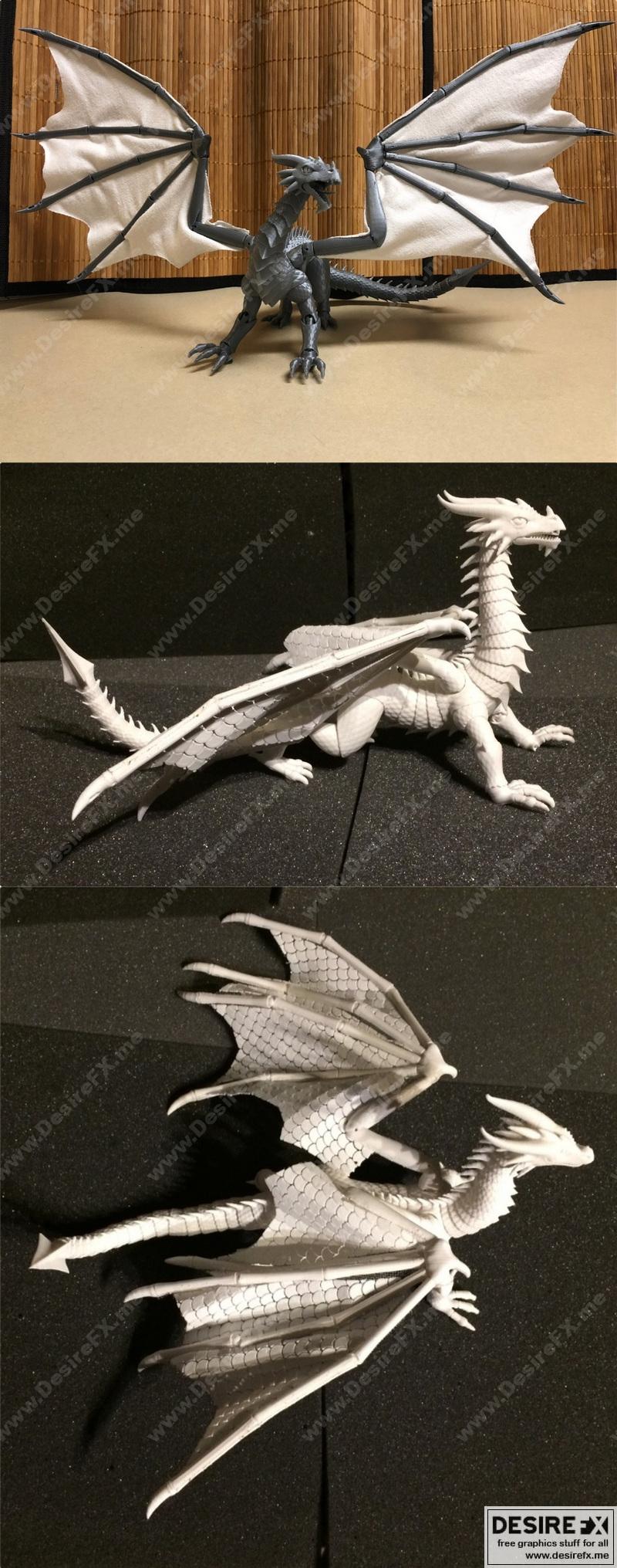 七龙珠3D打印模型|Seven the Articulated Dragon – 3D Print Model