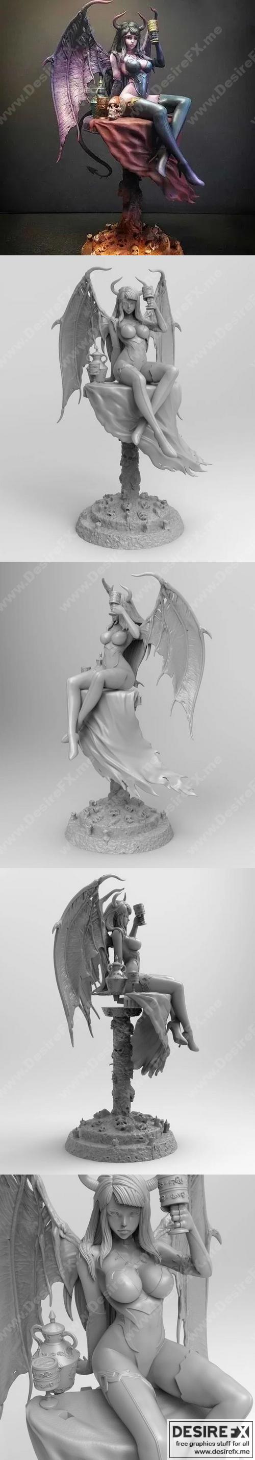 3D打印性感女鬼模型|Sexy Succubus – 3D Print Model