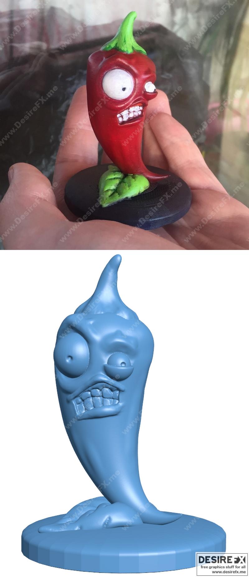 植物大战僵尸 - 茉莉椒 - 3D打印模型|Plants VS Zombies – Jalapeno – 3D Print Model