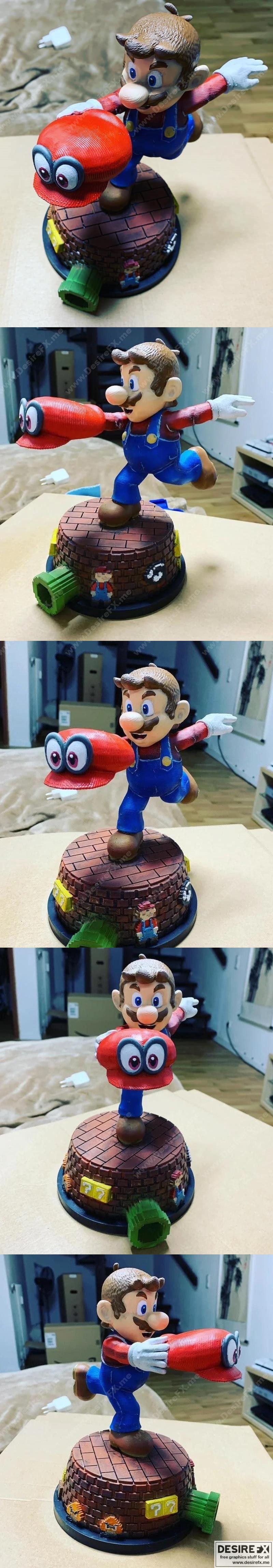 马里奥3D打印雕像模型|Mario Statue – 3D Print Model