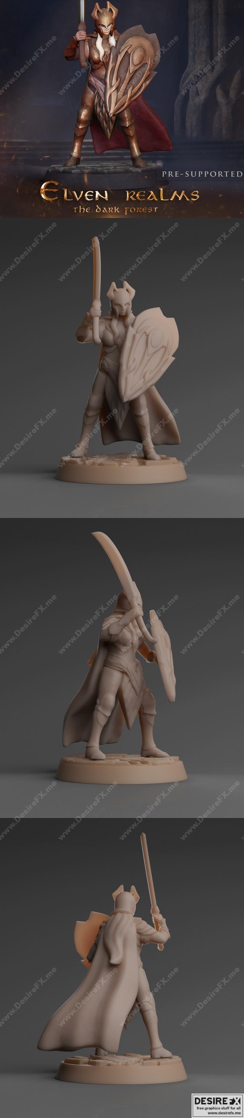 森林守护者3D打印模型|Lady of the forest guard – 3D Print Model